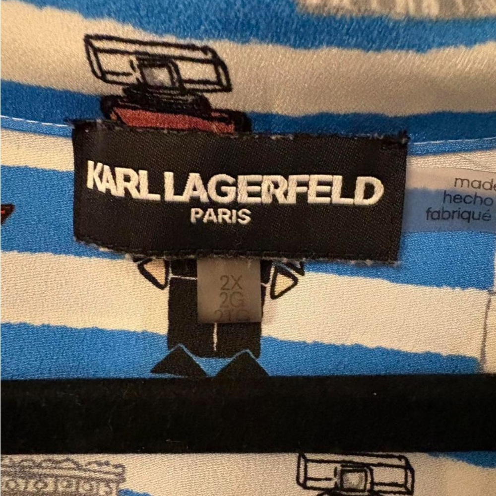 Karl Lagerfeld Multicolor Patterned Button Down S… - image 3